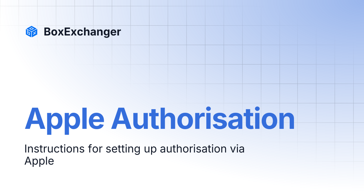 Apple Authorisation | BoxExchanger